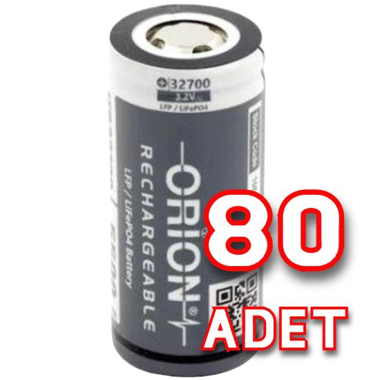 80 Adet  Orion IFR32700 3.2V 6000mAh LiFePO Pil