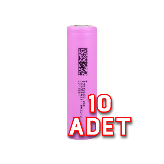 10 adet Dmegc 2600 mAh Li-ion Şarjlı Pil